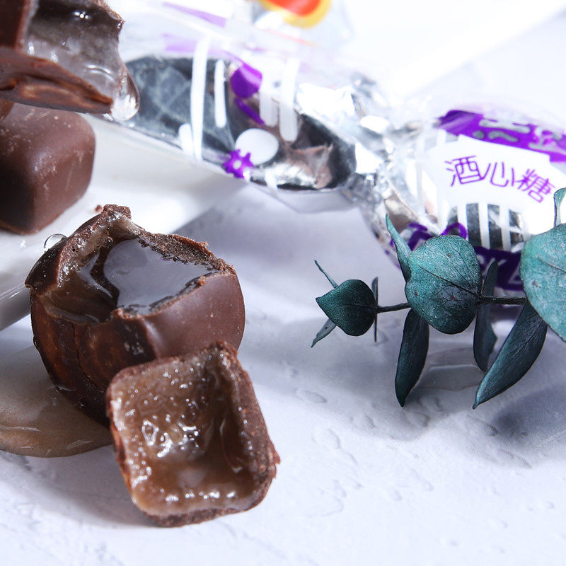 东北特色秋林酒芯400g巧克力酒心糖酒零食喜糖传统糖果