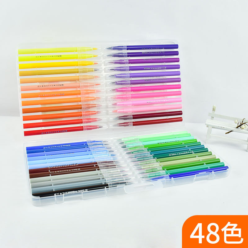 幼儿园小可水洗24色绘画彩色笔水彩画画笔套装初学者手绘安全文具批发