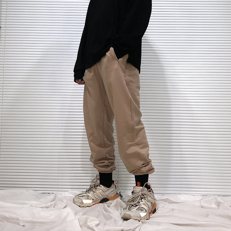 正确版本yeezy season6 calabasas侃爷 纯色宽松嘻哈休闲运动长裤