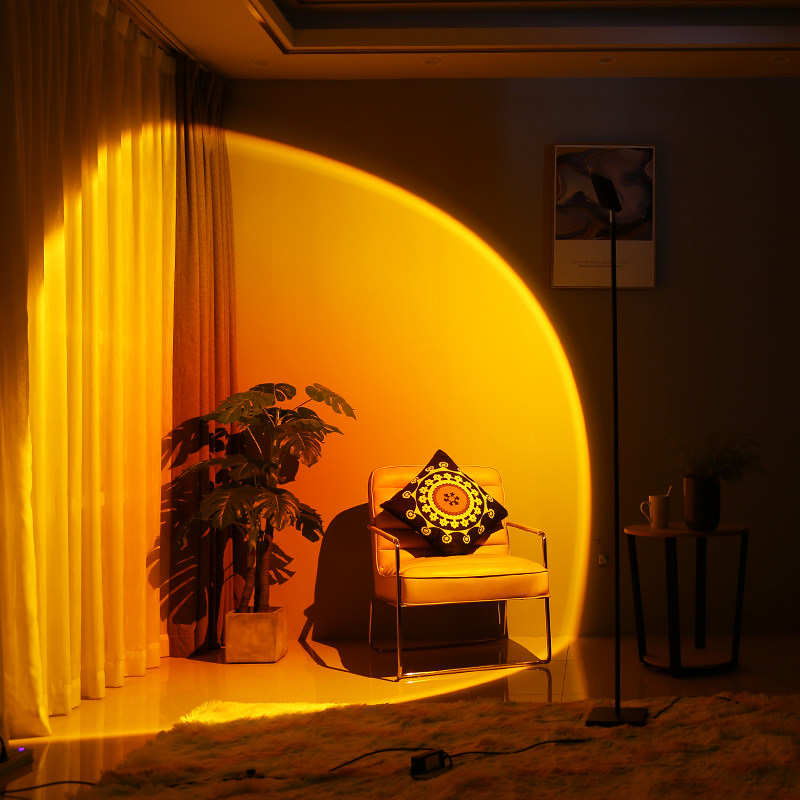 mandalaki不落氛围客厅落地灯设计师余晖投影落地灯