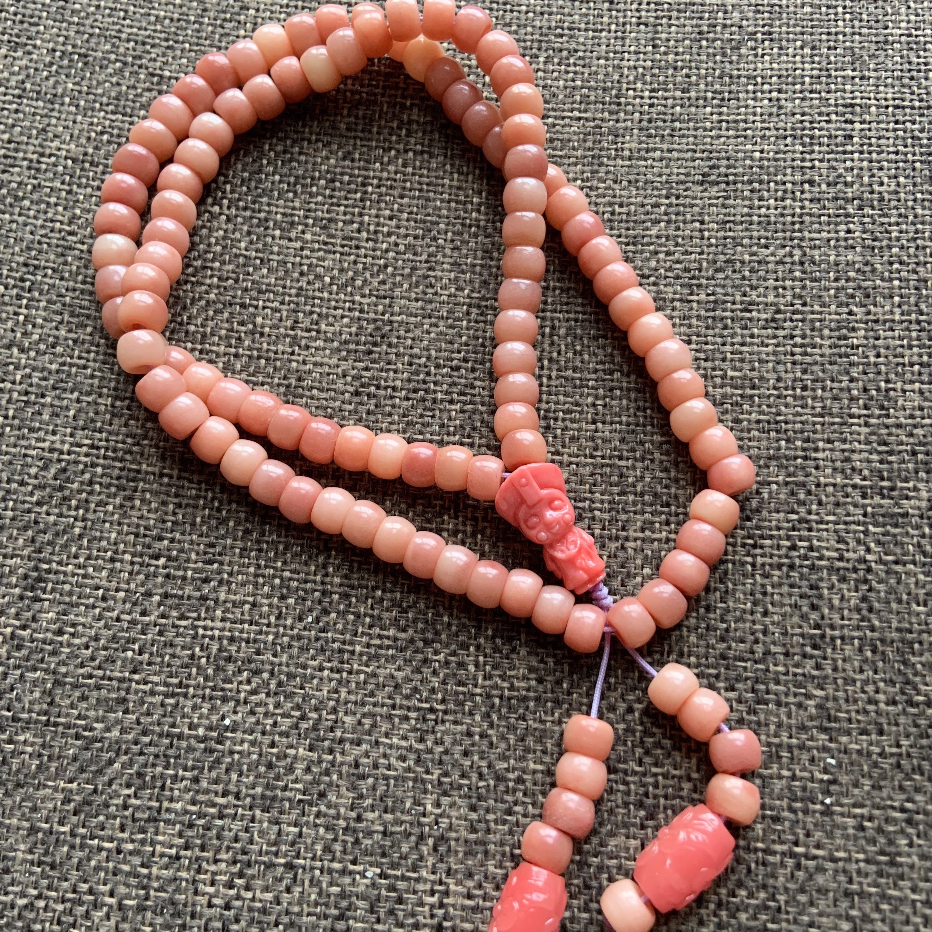 天然骆驼骨多圈手串高瓷包浆玉化老文玩渐变项链手链