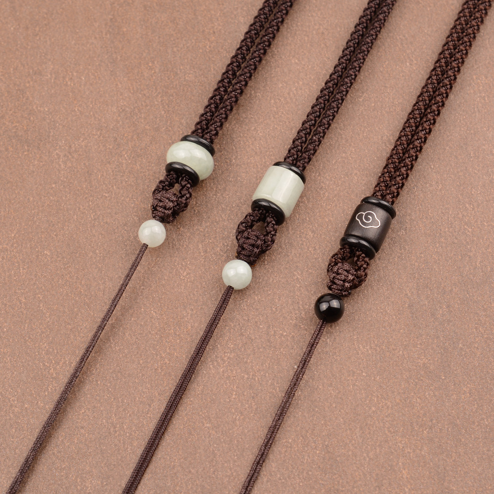 翡翠吊坠挂绳玉佩佩玉项链绳挂脖挂绳子男女绳