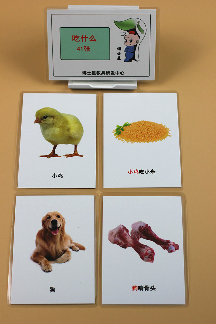 吃什么卡自闭症儿童康复训练卡孤独症训练教材aba个训认知卡片