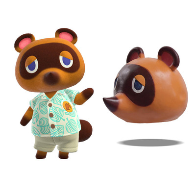 动物之森 狸克乳胶面具头套动物森友会万圣节cosplay周边道具