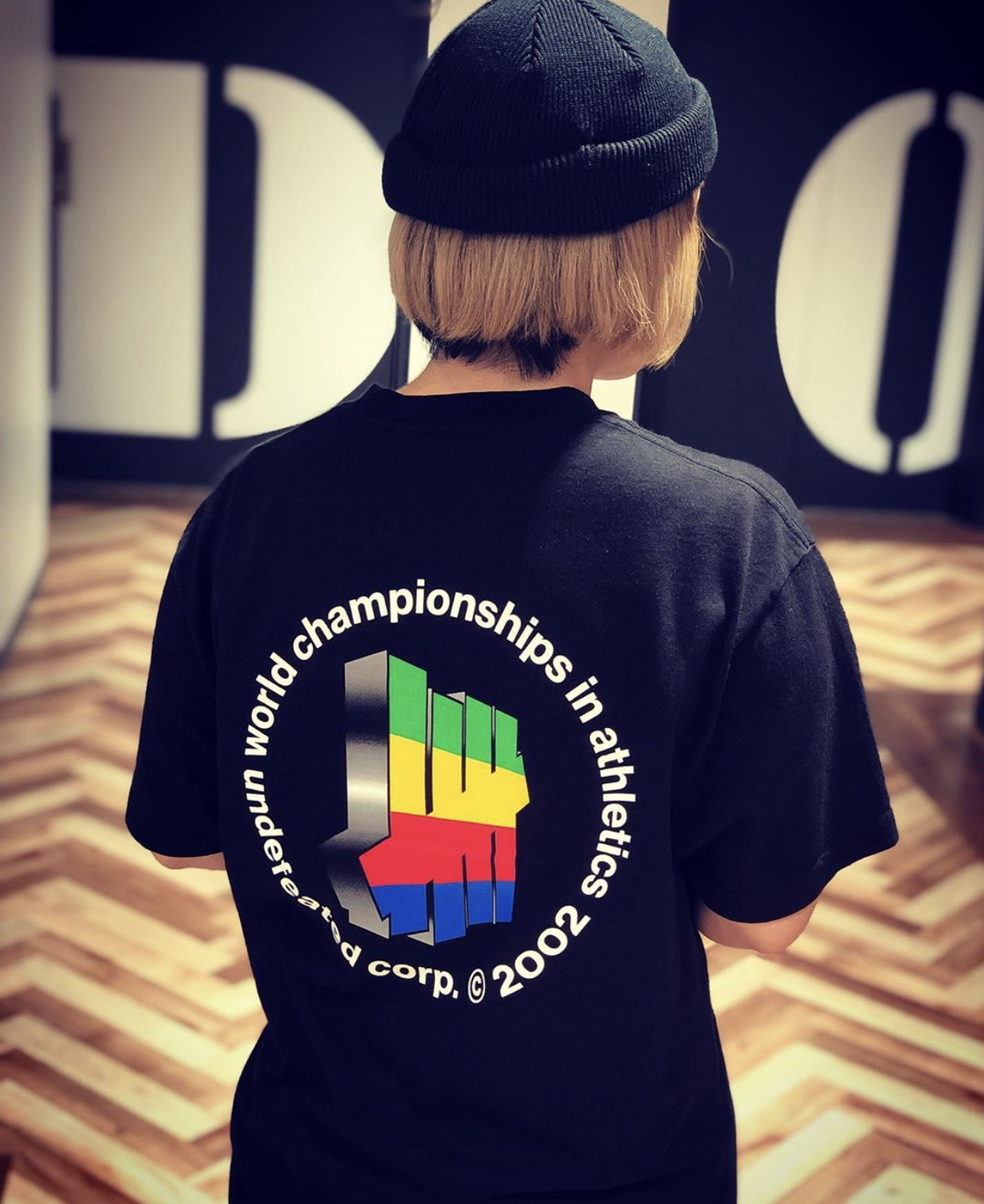 纯棉五道杠不败宽松情侣背后大logo日式复古休闲潮牌简约短袖t恤