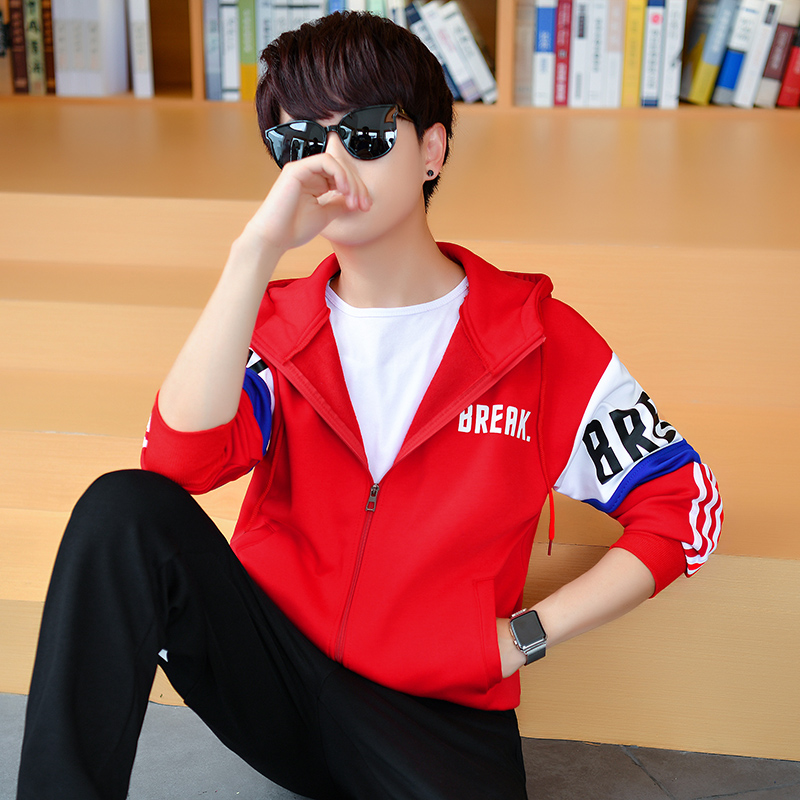 秋季青少年卫衣男孩外套15岁潮流帅气初中中学生卫衣