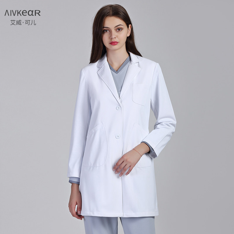 医师医生白大褂短款长袖药店整容白大衣医生袍韩版修身工作服男女