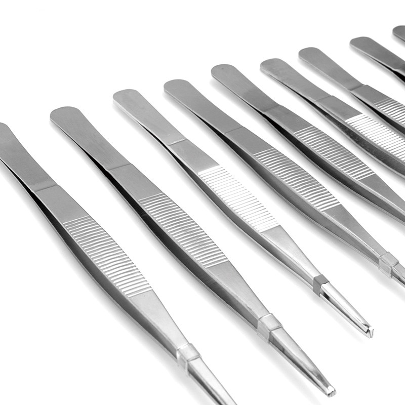 医用镊子手术不锈钢圆头有齿解剖镊组织镊敷料镊眼科镊状镊