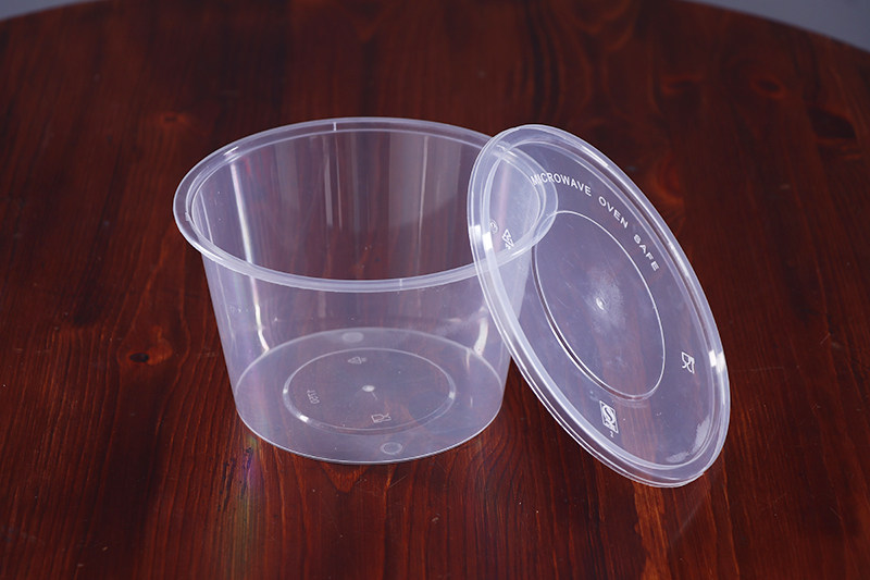 一次性餐盒加厚圆形1000ml透明塑料快餐外卖打包饭盒便当汤碗圆盆