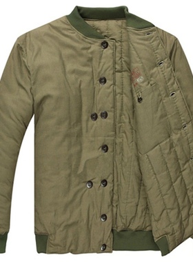 87式棉衣黄色棉袄男纯棉布白全棉花老款老式冬季冷库劳保品战友军需部