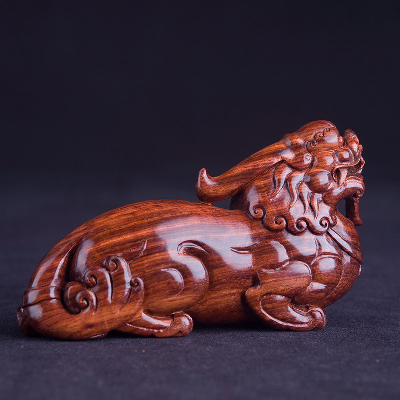海南黄花梨汉代貔貅手把件老油梨男士随身木质摆件