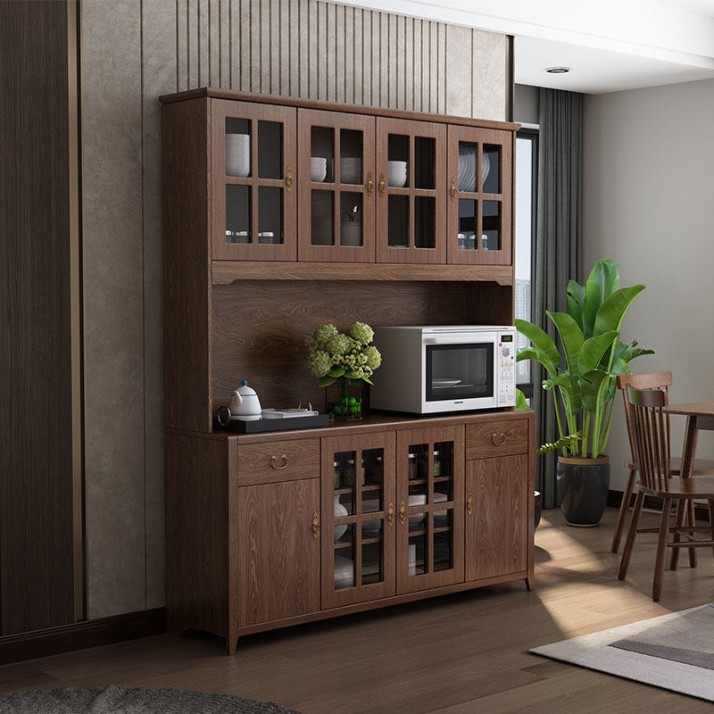 餐边柜酒柜一体靠墙非全实木家用现代新中式餐厅餐边柜