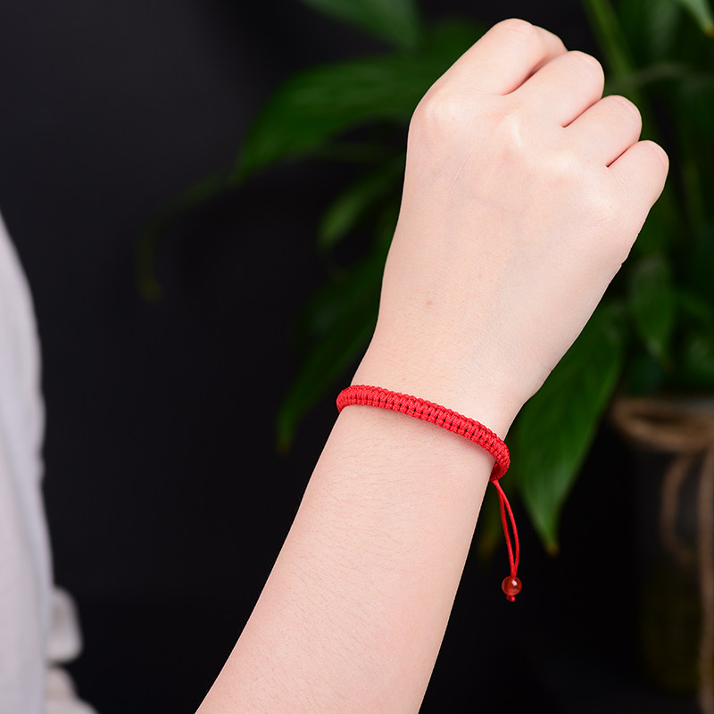 抖音同款编头发手链绳子红绳情侣手工编织手绳diy编绳材料包网红