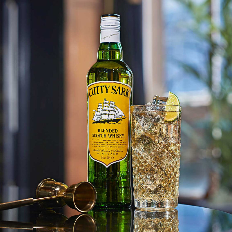 顺风cuttysark调配威士忌英国原瓶进口洋酒绿皮书威士忌