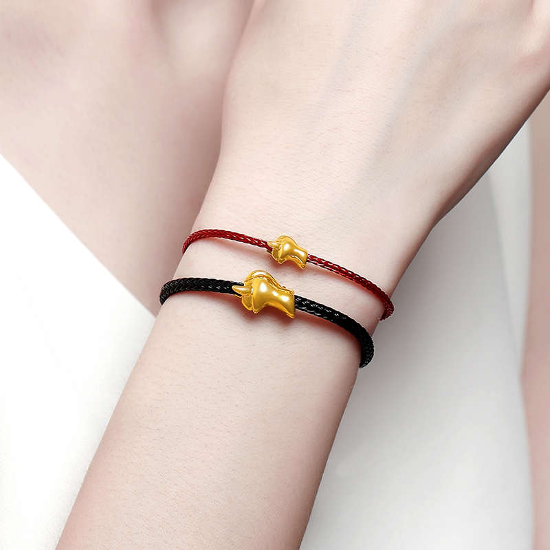 小牛5g手链金牛转运纯金足金牛年本命年黄金手饰