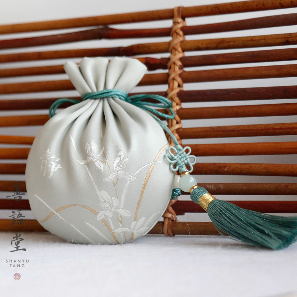 小荷荷包香囊禅意意中国风传统古典大方锦囊首饰袋