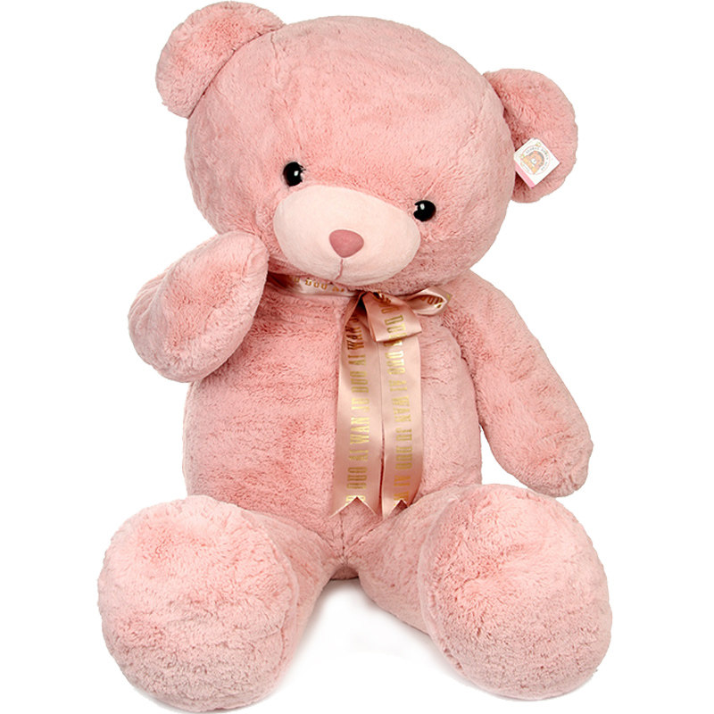 柏文熊 樱花熊公仔大号抱抱熊毛绒玩具粉色泰迪熊娃娃女生日礼物