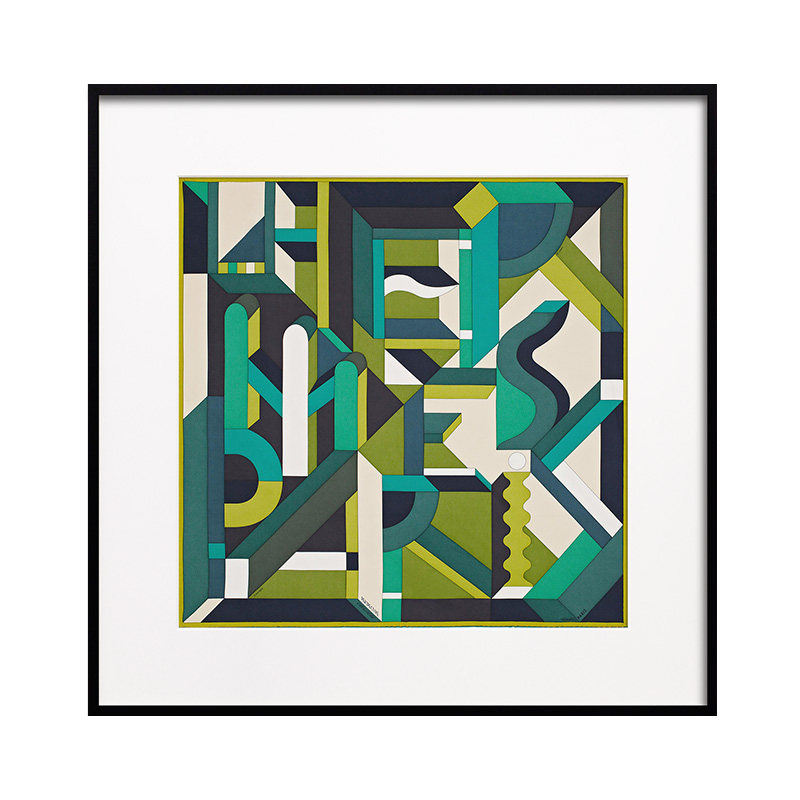 现代几何色彩拼色艺术装饰画样板客厅餐厅卧室样板房现代装饰画