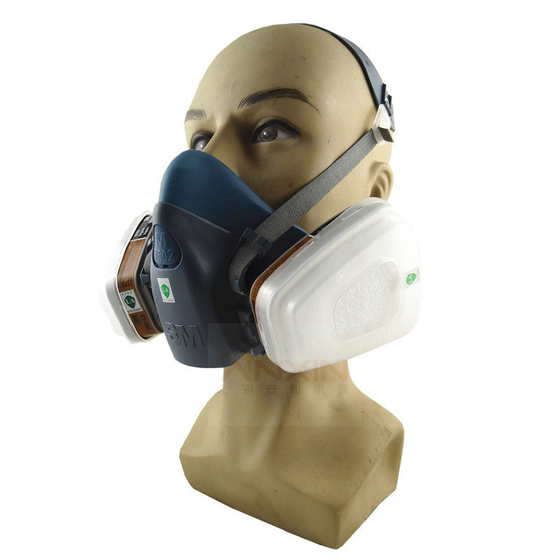 3m7502防毒面具6003滤盒酸性有机气体异味化工业粉尘防护面具