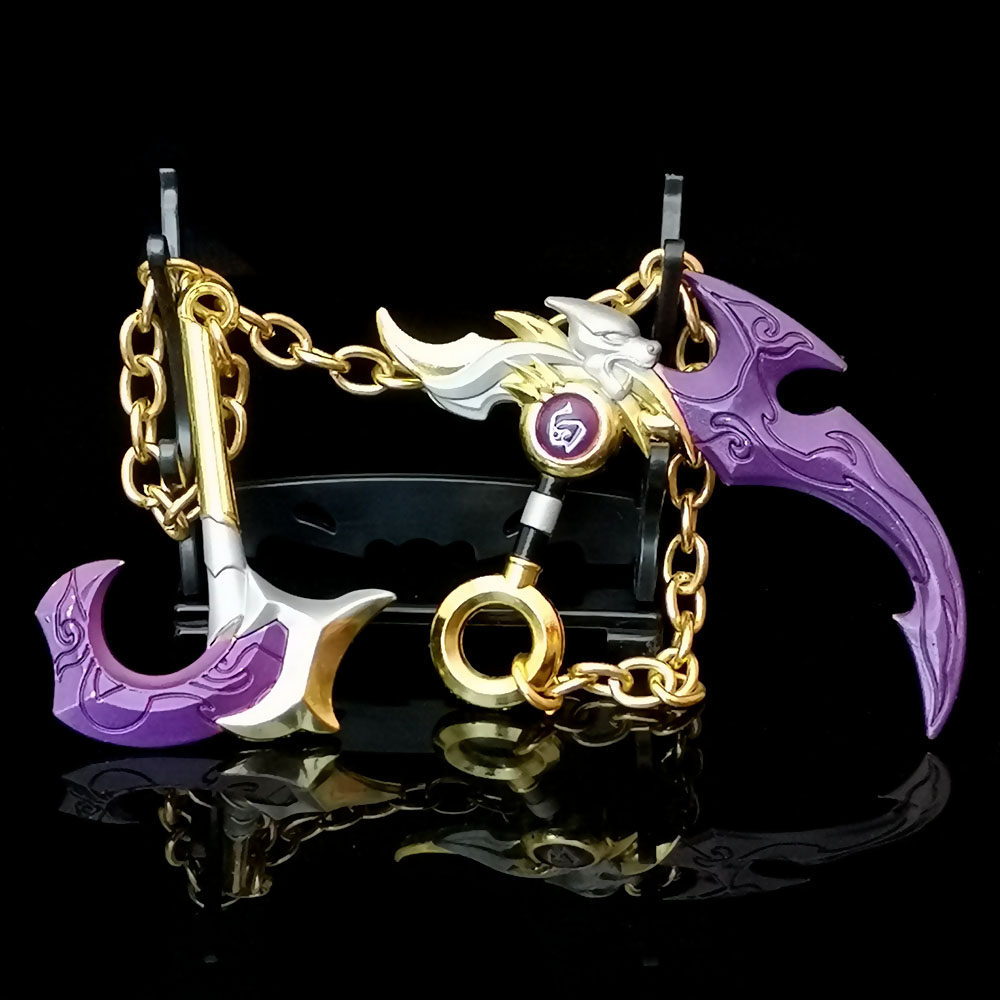 百里玄策白虎皮肤玩具武器锁链镰刀兵器金属游戏