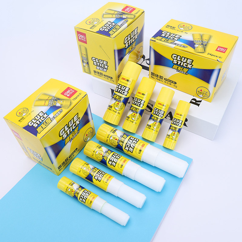 胶棒固体得力diy文具学生白色36g大号小号胶棒
