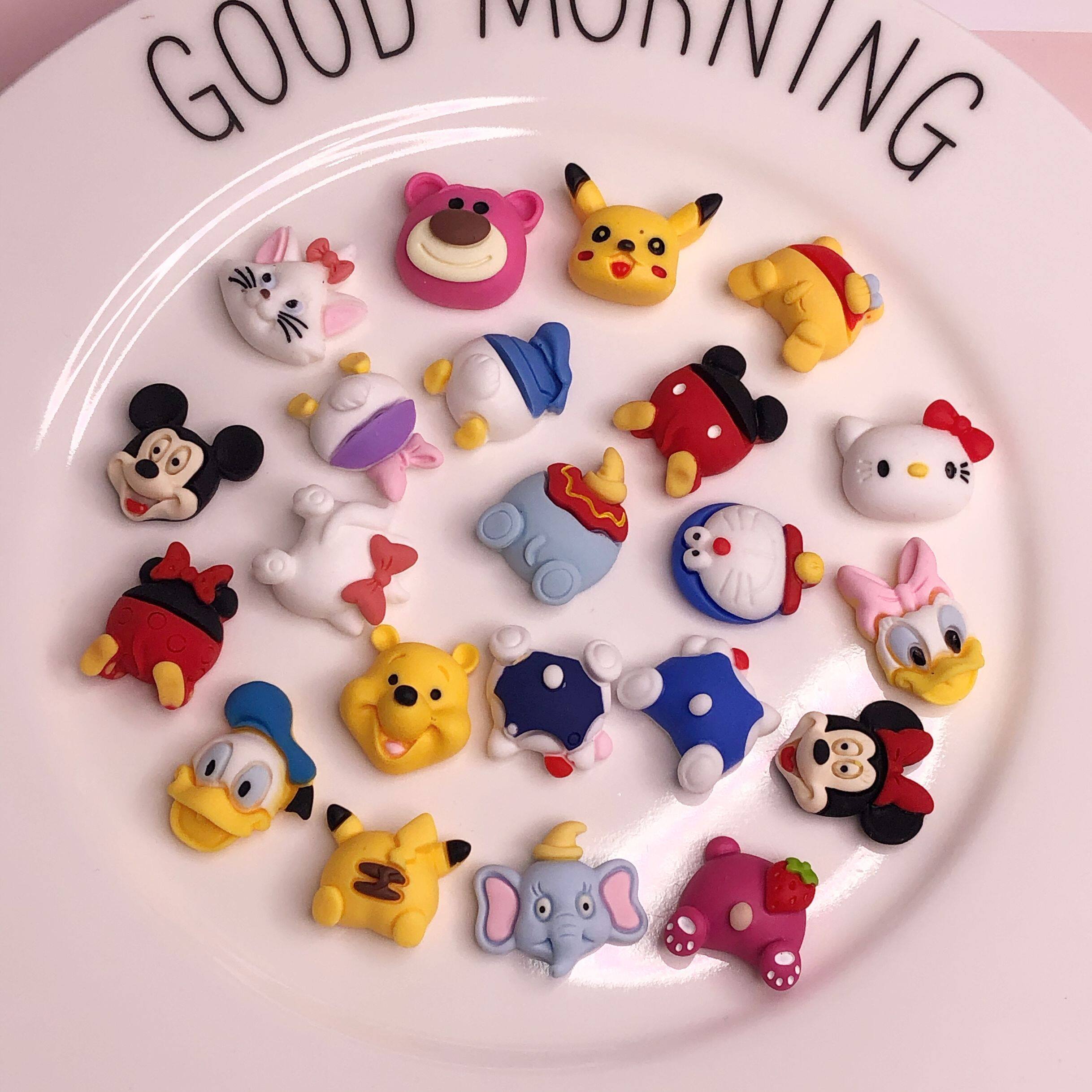 创意卡通可爱米奇头粉玩偶手机机壳奶油diy其他diy饰品配件