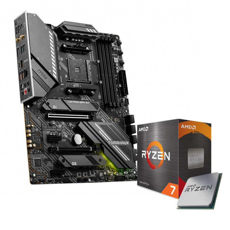 套装amd锐龙r75800xcpu主板微星八核游戏散片cpu主板套装