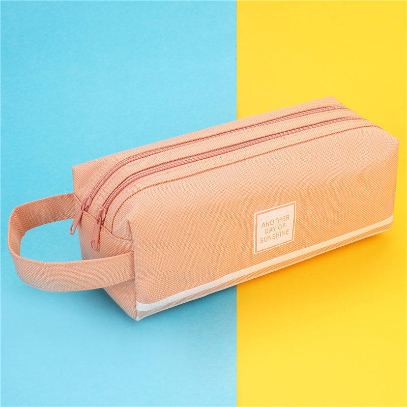 帆布铅笔袋女简约日系初中高中生大容量ins风韩版笔袋