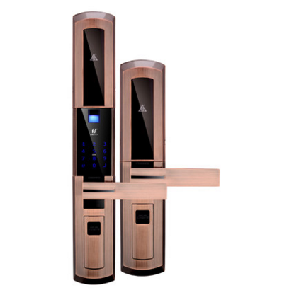 巨力智能指纹锁三星级68型木门密码锁滑盖刷卡锁家用防盗门大门锁