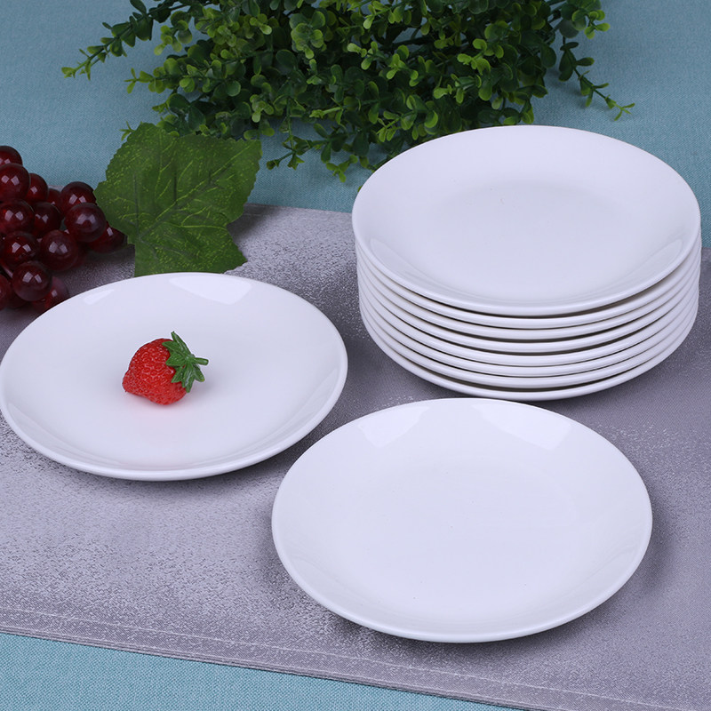 瓷盘家用餐桌垃圾盘碟骨头碟子10个骨碟6寸盘