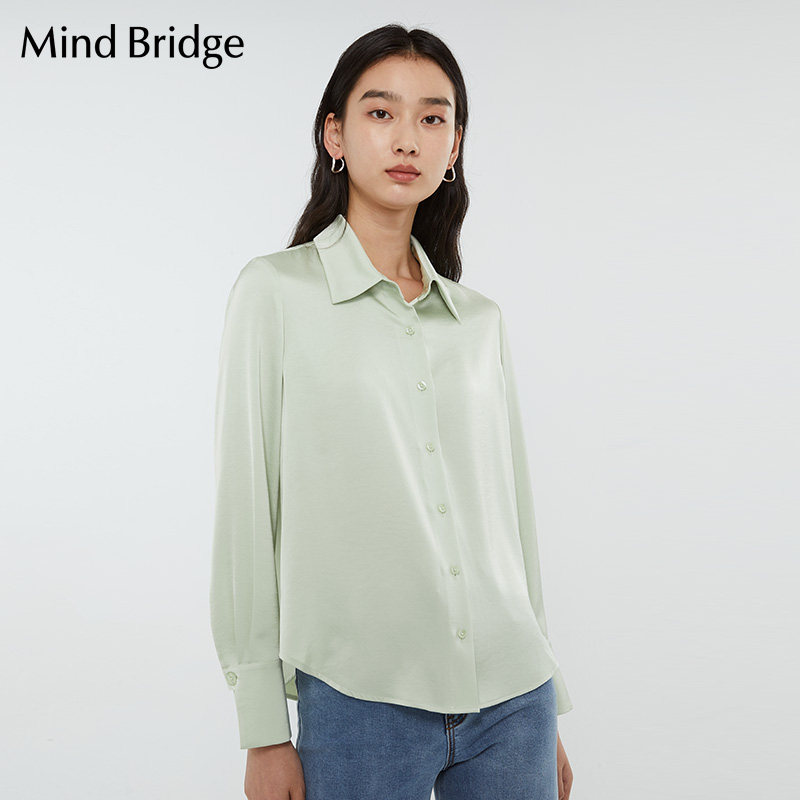 mindbridge衬衫女休闲长袖2022夏季新款设计感小众百家好mwws325f
