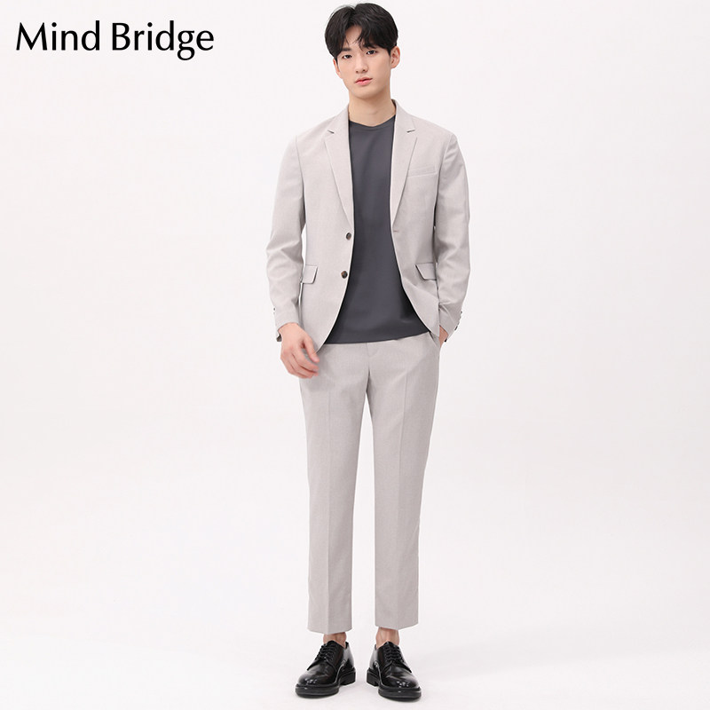 mindbridge百家好夏季男士西服外套夹克韩版休闲西装西服