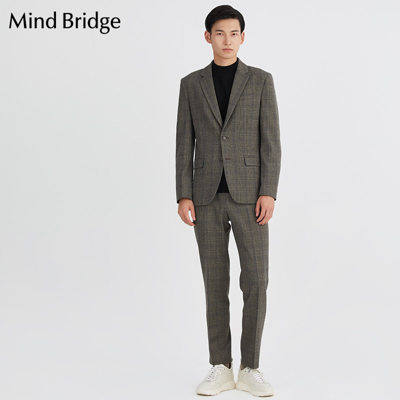 mindbridge西服外套夹克千鸟格百家好男装2020秋冬西服