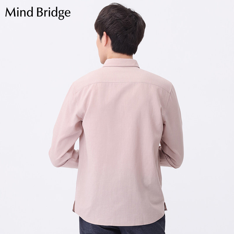 mindbridge百家好男装衬衫长袖上衣夏季新款韩版休闲衬衫