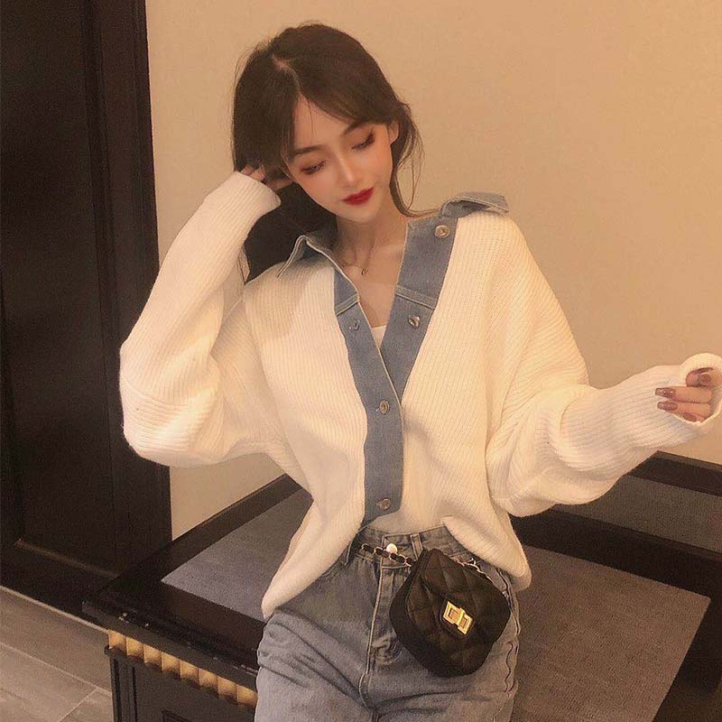 毛衣女羊绒设计感宽松外穿2022年新款秋春韩版针织开衫小香风外套