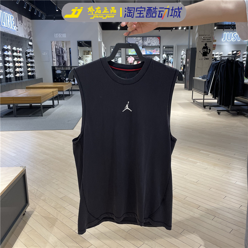 耐克背心男2022夏新款AJ篮球训练无袖宽松运动t恤 DM1828-100-010
