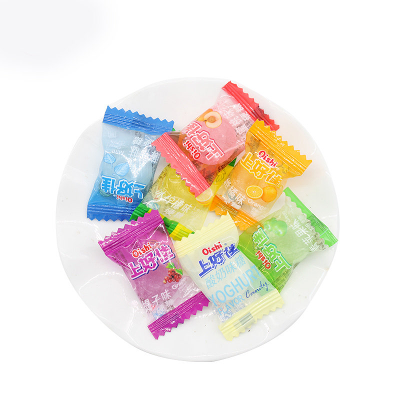 上好佳水果糖500g*12袋整箱 薄荷味酸奶柠檬多口味混合休闲硬糖果