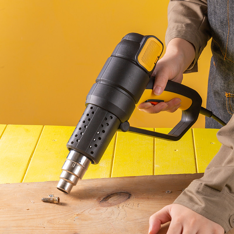 得力热风小型调温汽车贴膜烤枪烘枪吹热风机热风枪