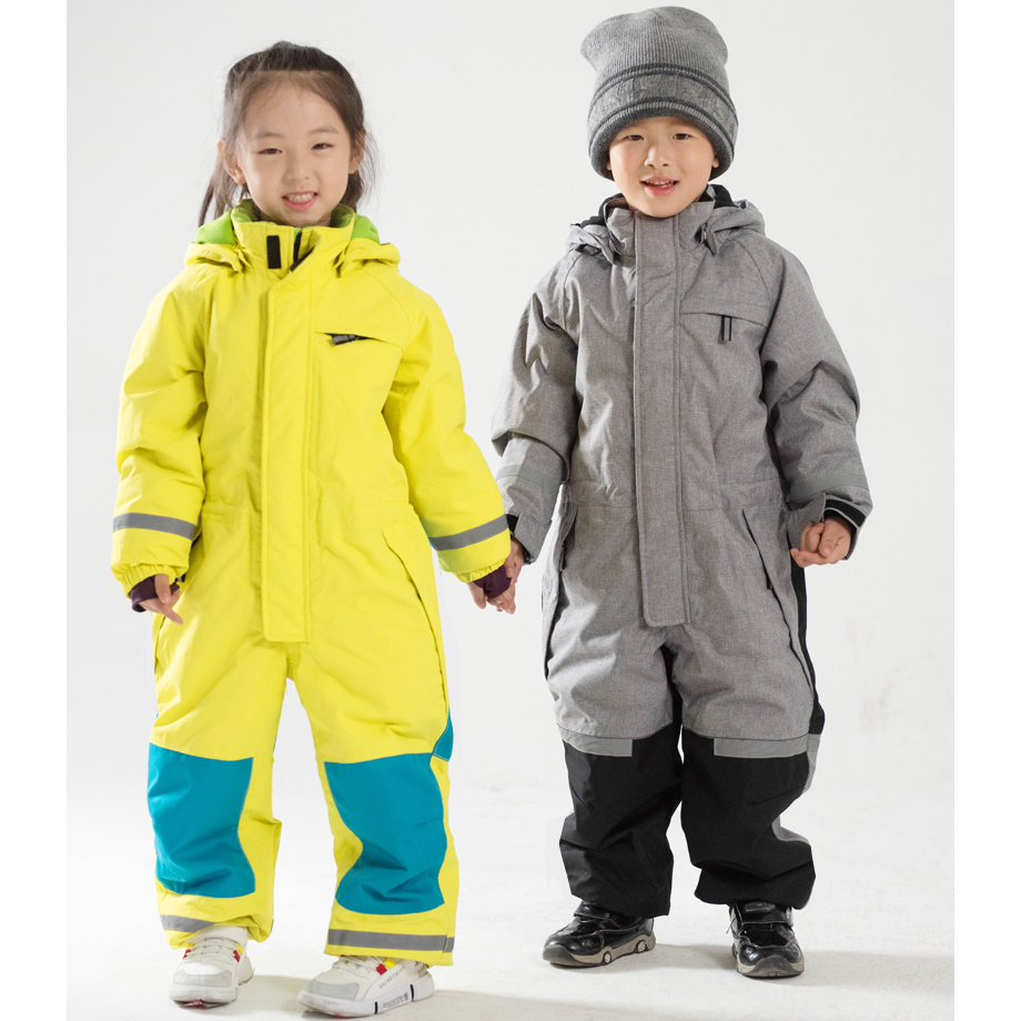 北欧男孩女孩儿童连体滑雪服防风雨户外冲锋衣防寒服加厚抗零下30