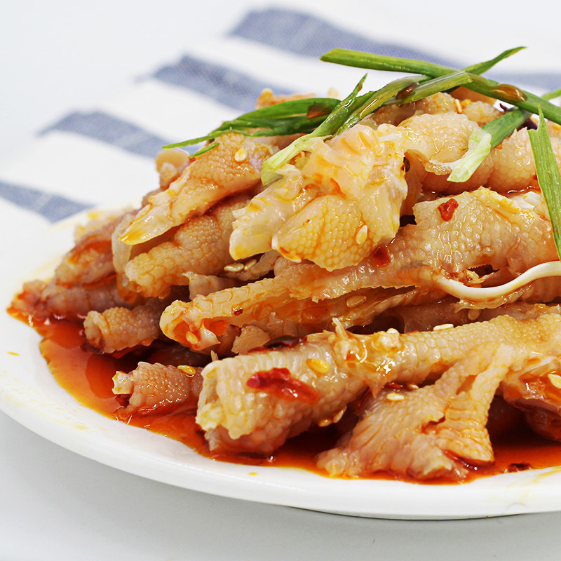 四川特产脱骨麻辣凤爪去骨红油鸡爪无骨凤爪零食小吃网红鸡脚280g