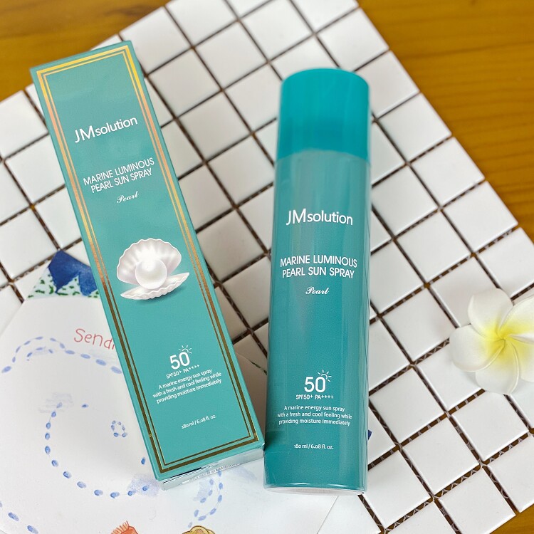 jm防晒喷雾韩国珍珠德玛保湿2支透明清爽防晒霜