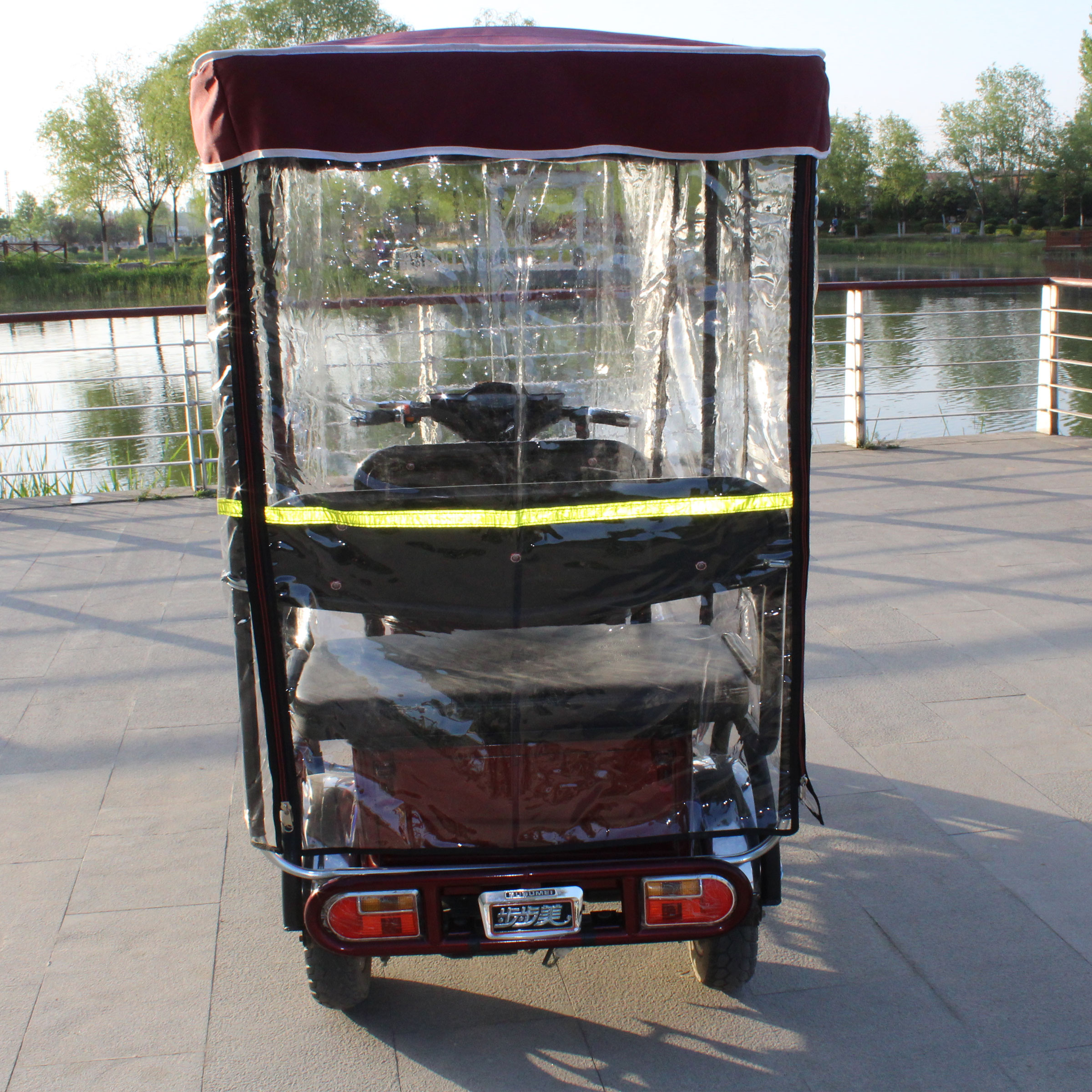 电动三轮车车棚车蓬全封闭老年休闲小巴士雨棚全透明小型遮阳雨篷