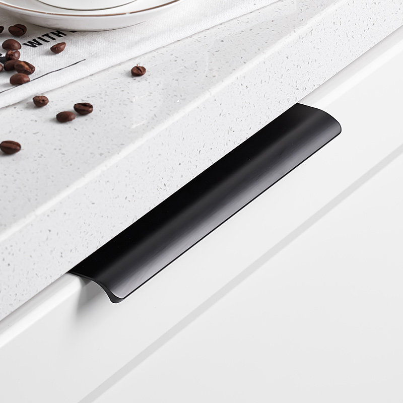 拉手衣柜隐形嵌入式柜门把手打孔长暗现代简约高档小拉手