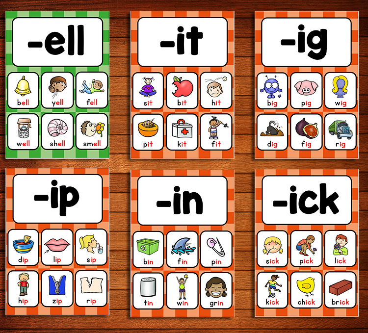 英语phonics自然拼读元音单词卡片儿童早教cvc早教闪卡