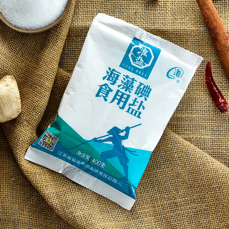 淮盐岩盐精制制盐腌制泡菜家用海藻加碘1袋食盐