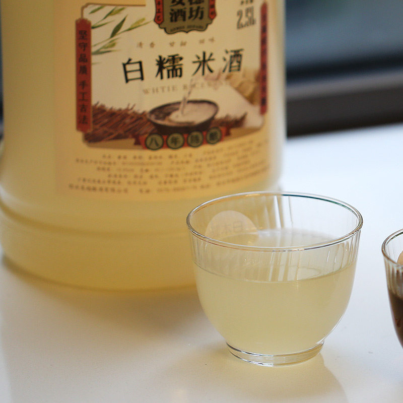 米酒绍兴兴产黄酒八年陈白糯2500ml桶装不含焦糖传统黄酒