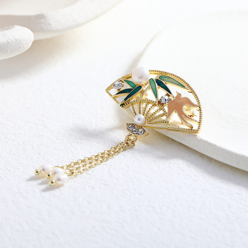 中国镂空别针走光汉服旗袍流苏国风复古胸针胸针