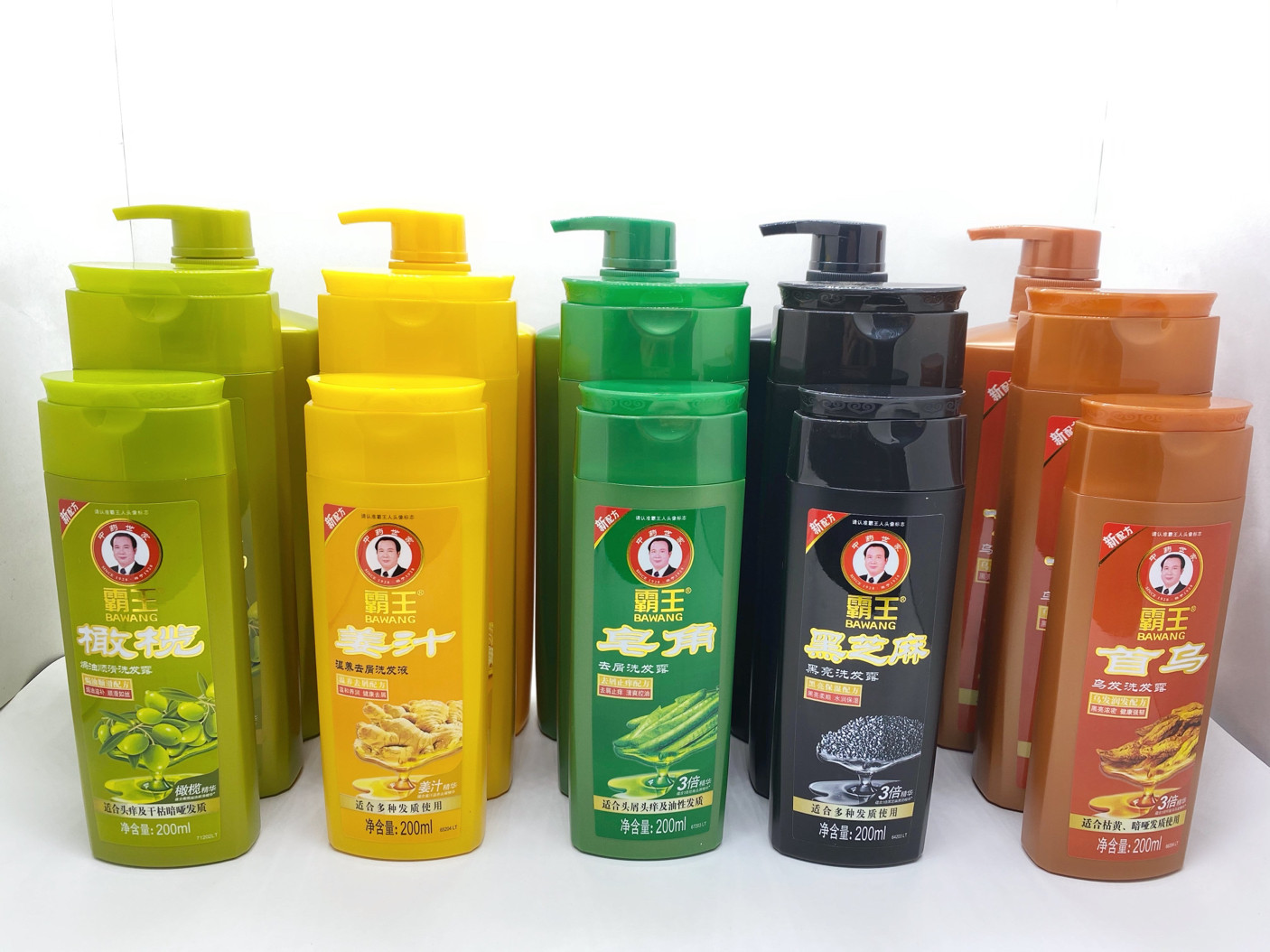 霸王洗发水750ml姜汁首乌乌发黑芝麻黑亮人参皂角温养去屑洗发液