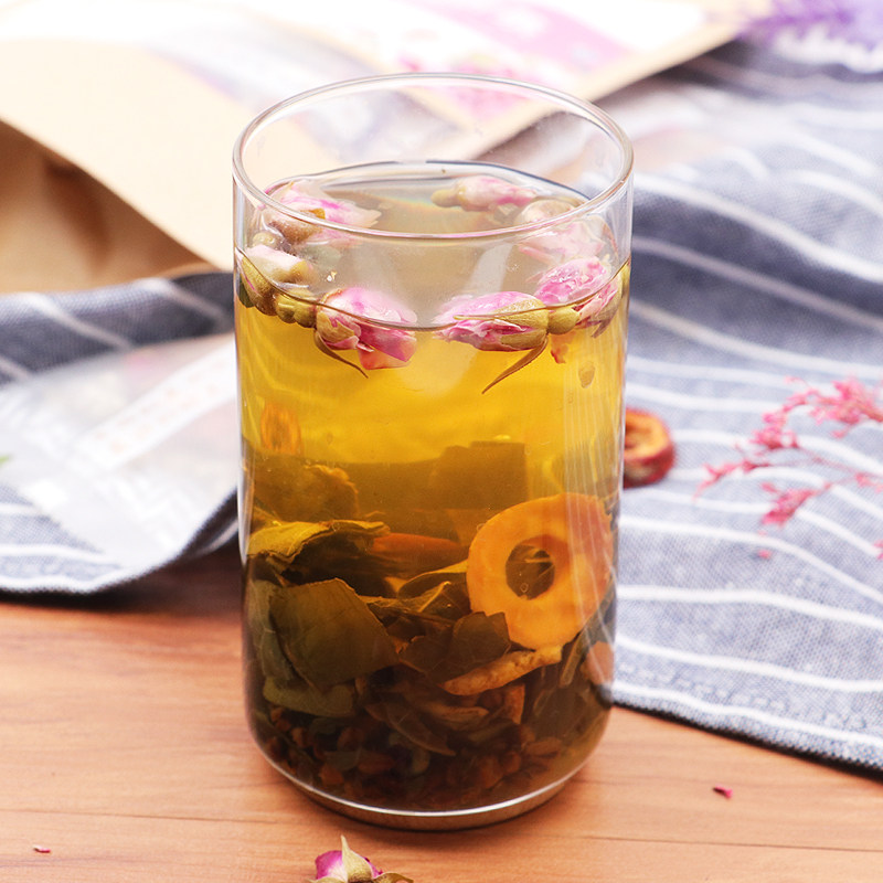 四康茶荷叶茶玫瑰山楂荷叶茶纯干玫瑰花草茶组合决明子茶天然袋装