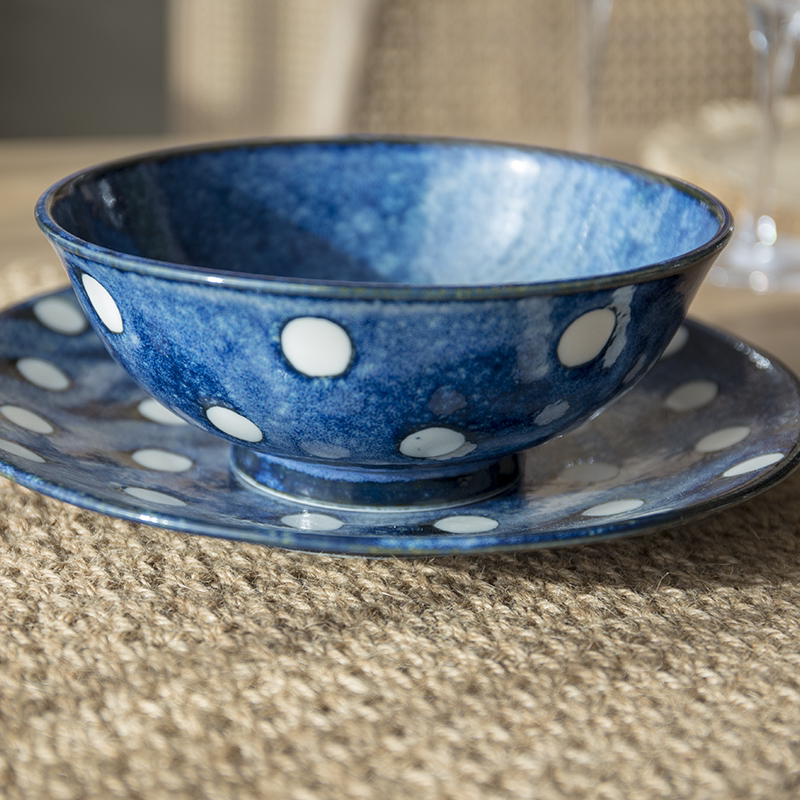 foundhome日本波纹手作简约轻瓷餐日式家用事器吃饭碗碗